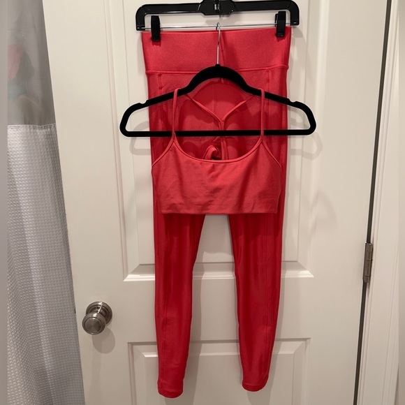 ALL ACCESS Red Leggings and Sports Bra Set - Picture 1 of 8
